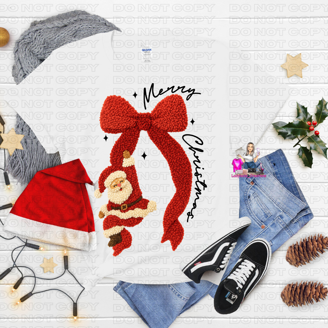 Santa Coquette Bow/Christmas/Tshirt