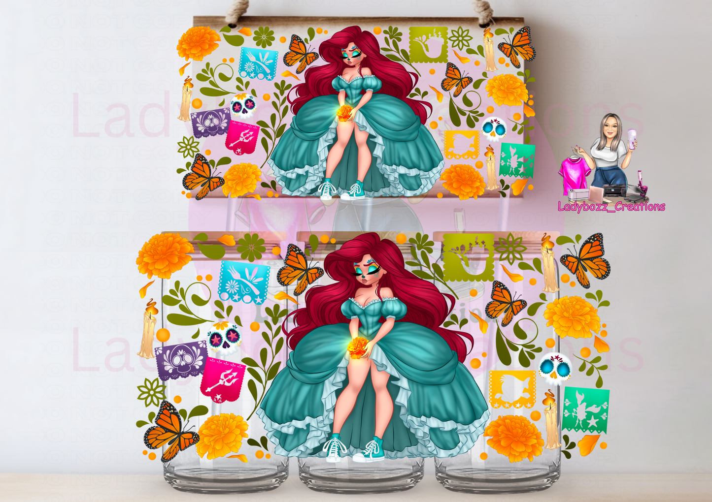 Princesses Catrinas/WITH MAKE UP/Scary/Halloween / WRAP BUNDLE
