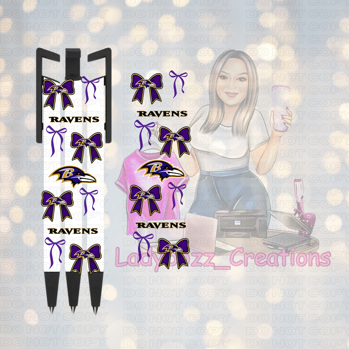 Football Coquette Pen Wraps