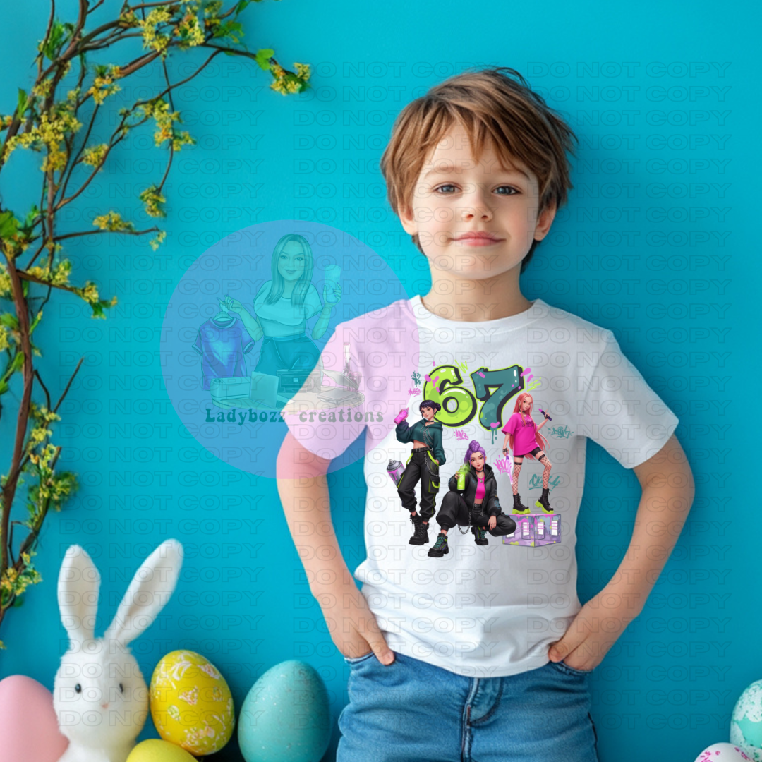 Huntrix/Kpop/Saja Boys/6-7/kids/tshirts