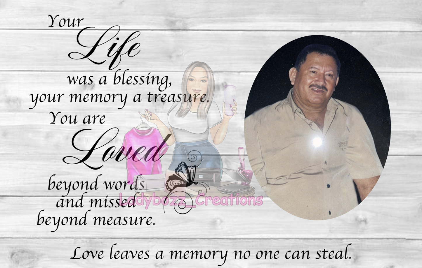 Personalized Memorial Plaque/Dia de los muertos/day of the dead/custom photo