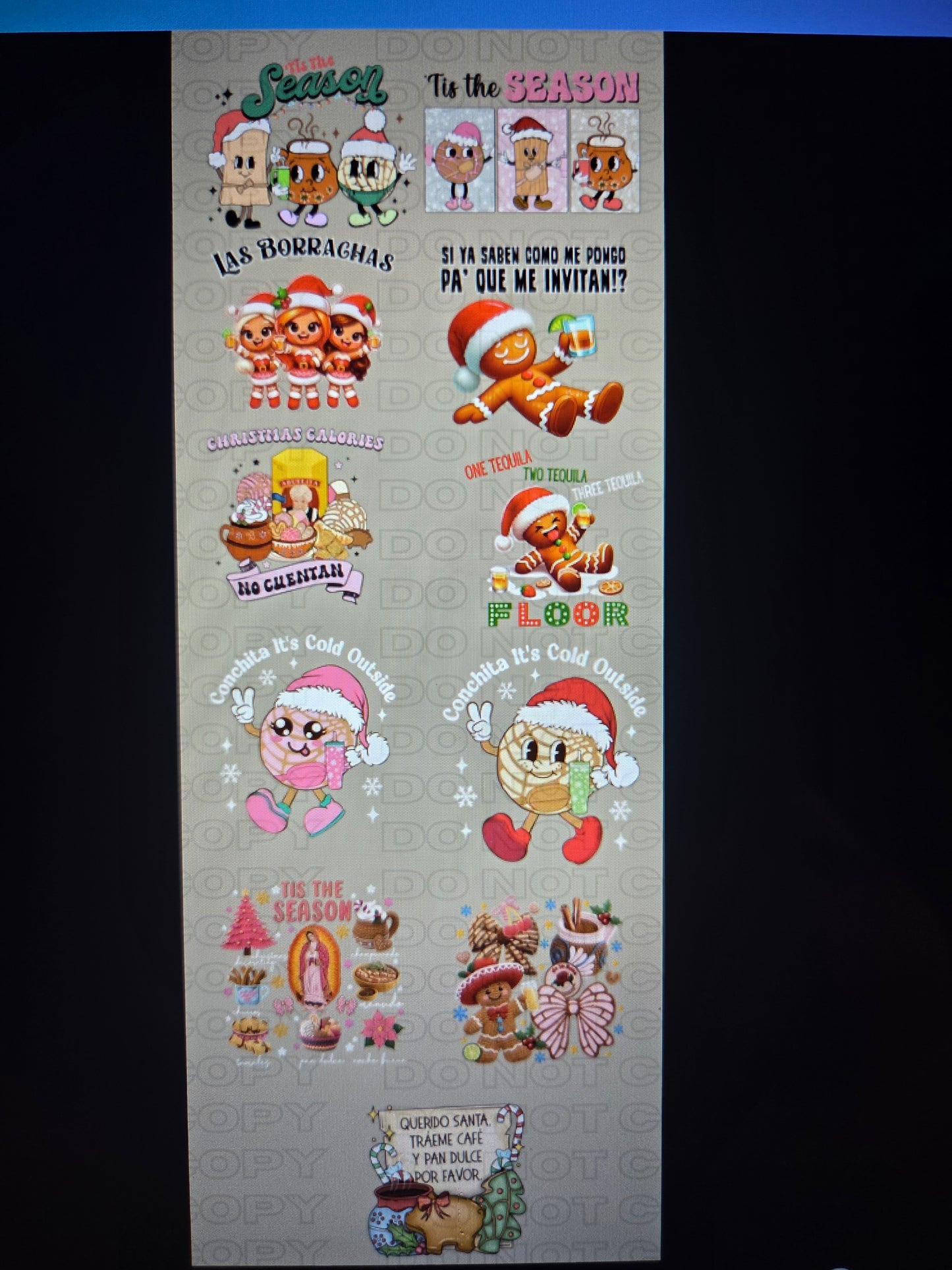 Christmas/Navidad/Hispanic/DTF Gangsheet/Premade