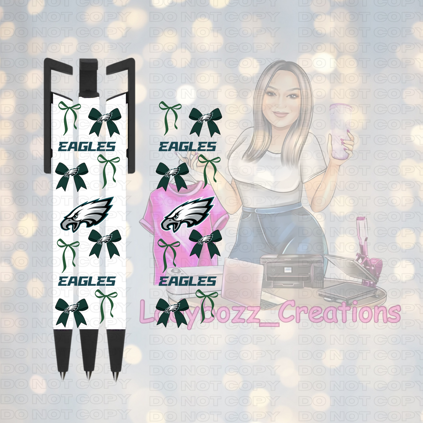 Football Coquette Pen Wraps