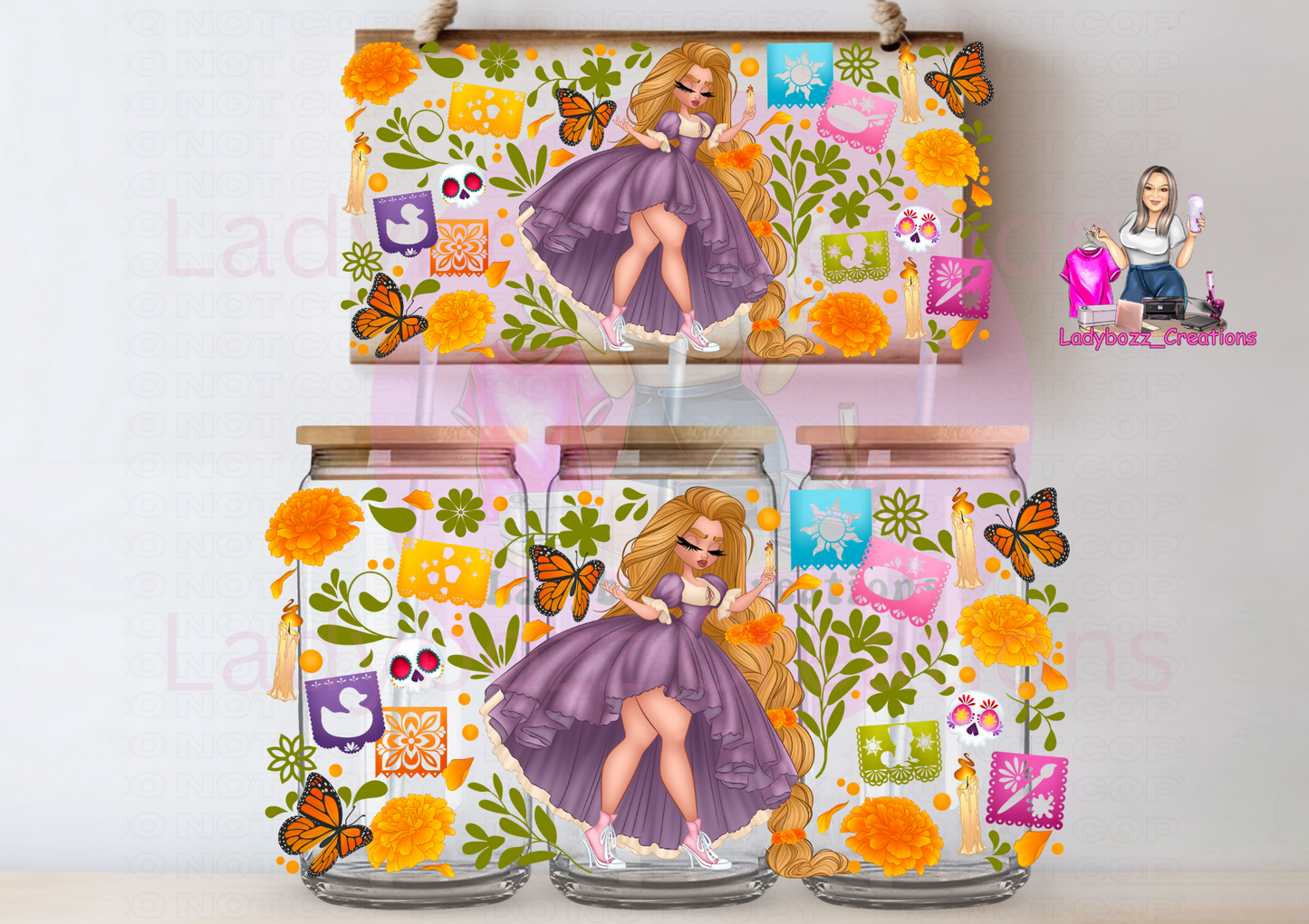 Princesses Catrinas/WITH MAKE UP/Scary/Halloween / WRAP BUNDLE