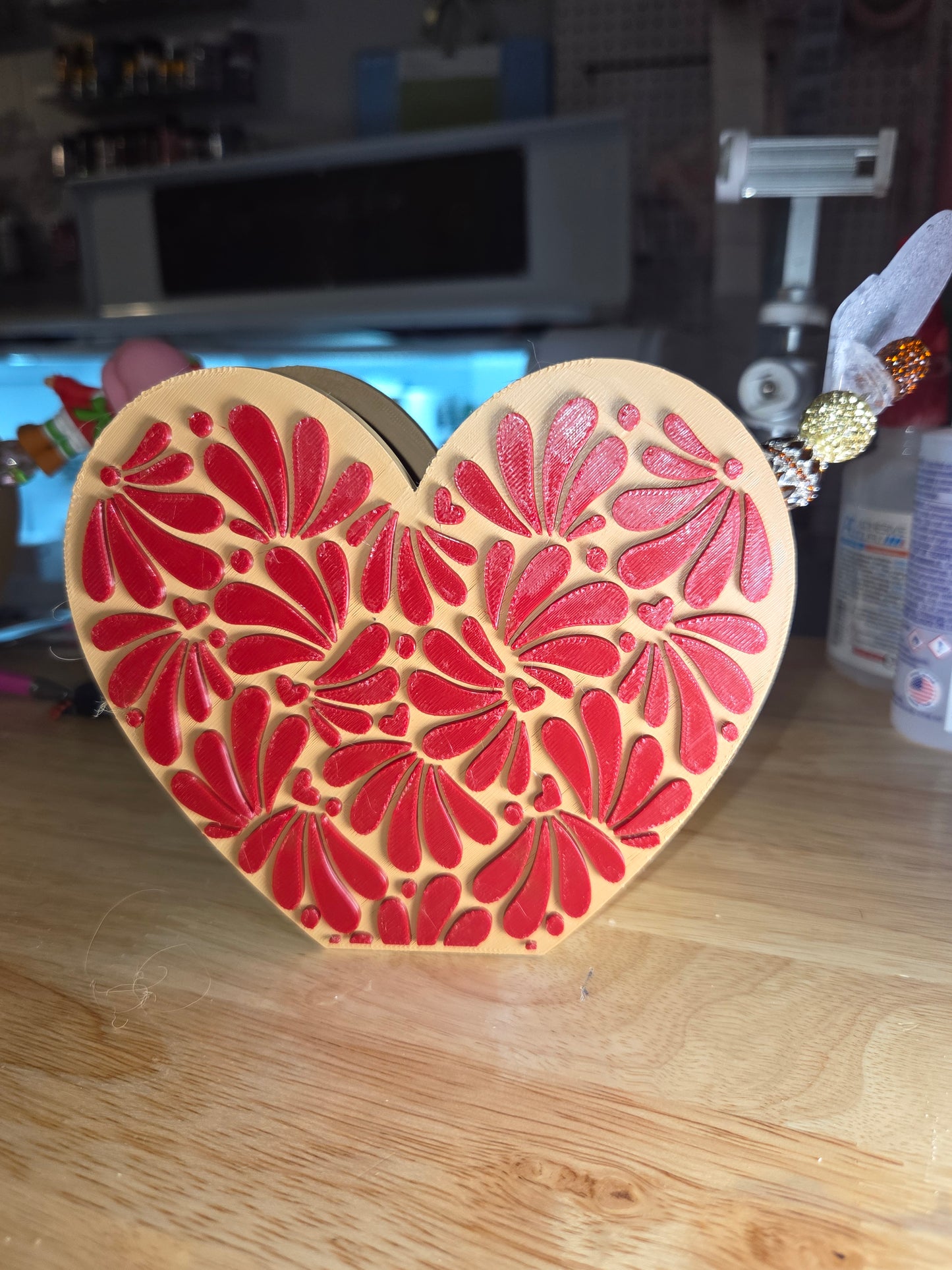 Talavera Red and Card Holder/Organizer/Pen holder/3d print