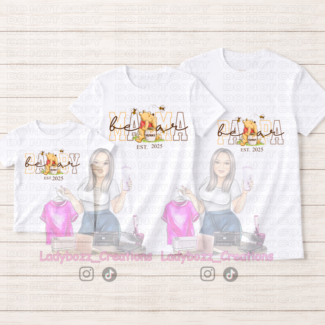 Bear Birthday theme/Family Matching Tshirts