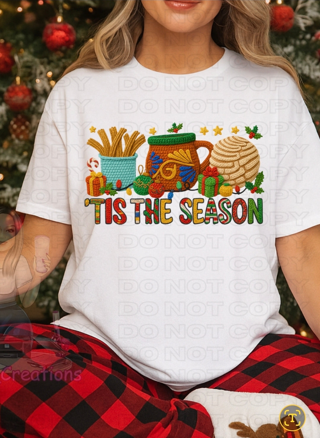 Tis The Season colorful/1 dtf image/1 libbey wrap