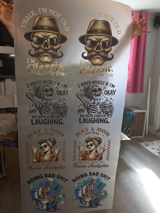 Humor/Old School/DTF Gangsheet/Premade