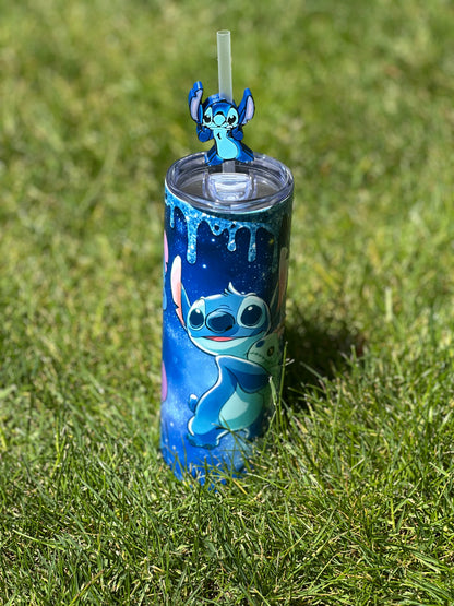 Stitch 20 oz tumbler with Stitch straw Topper included