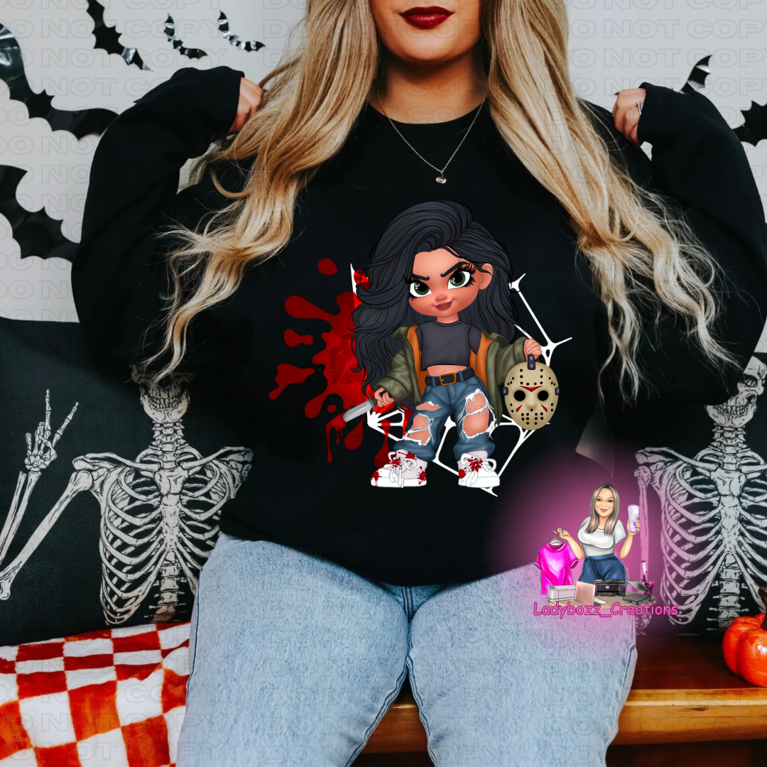 Girl Villan Halloween Sweatshirt (multiple options)