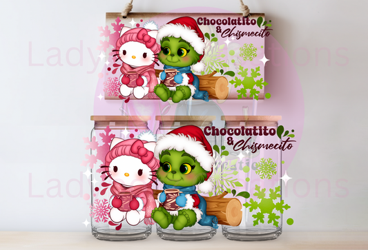 Baby Grinch and Hello Kitty