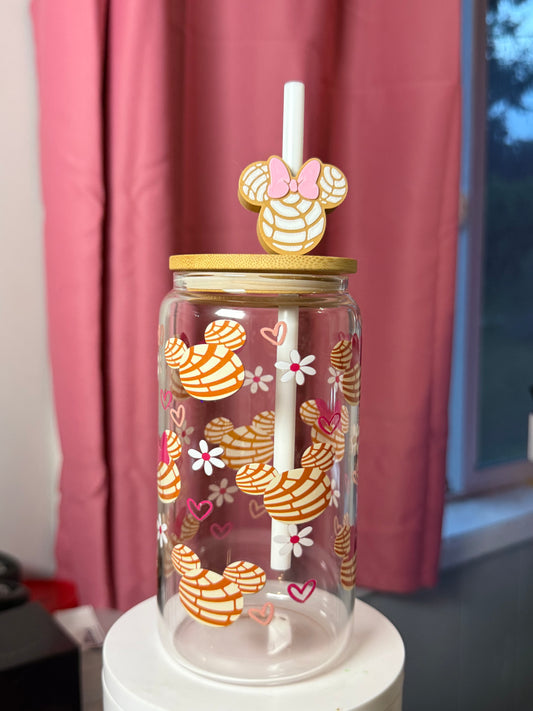 Minnie Concha Libbey Cup with Minnie Concha Straw Topper