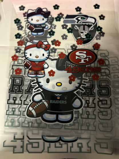 Hello Kitty NFL UV DTF Wrap