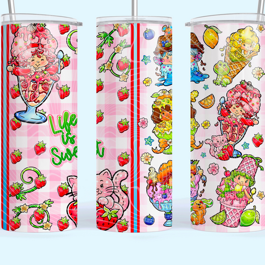 Strawberry shortcake Popsicle Tumbler