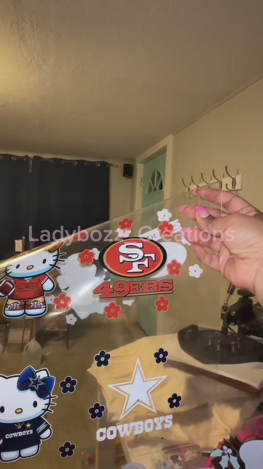 Hello Kitty NFL UV DTF Wrap