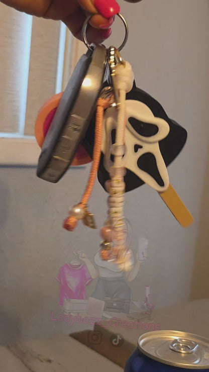 3D Printed Ghost Face Popsicle Keychain/3D