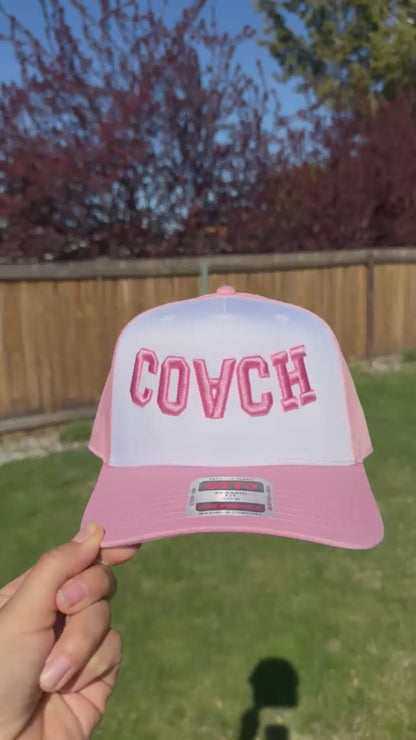 3D Puff Embroidery “COACH” Hat (Upside Down Design)