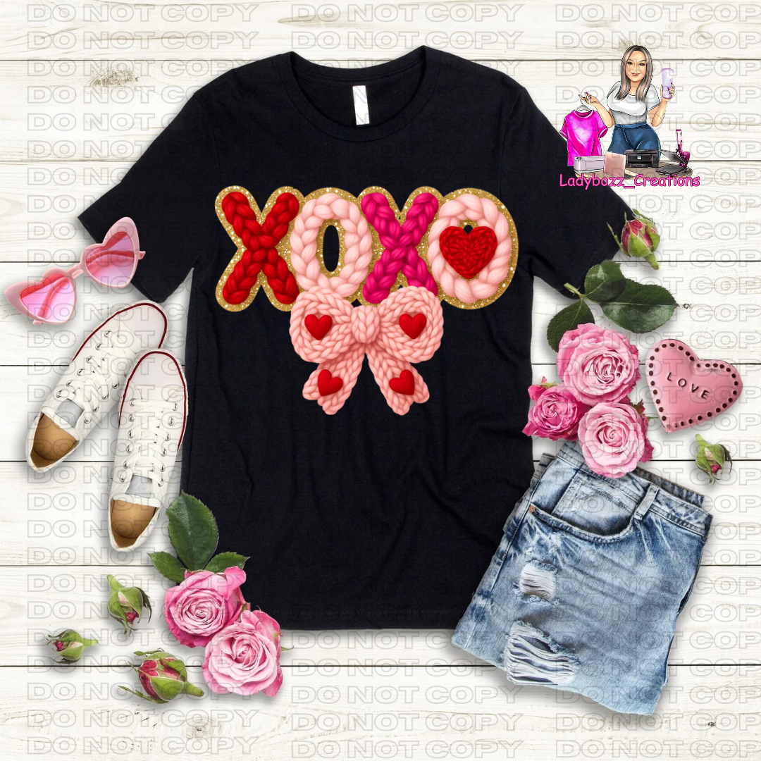 XOXO/Valentines/Faux Embroidery Tshirt/Several Options