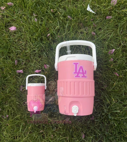 LA 3D Printed Cup Can Holder with Handle + Straw (Optional Keychain Add-On)