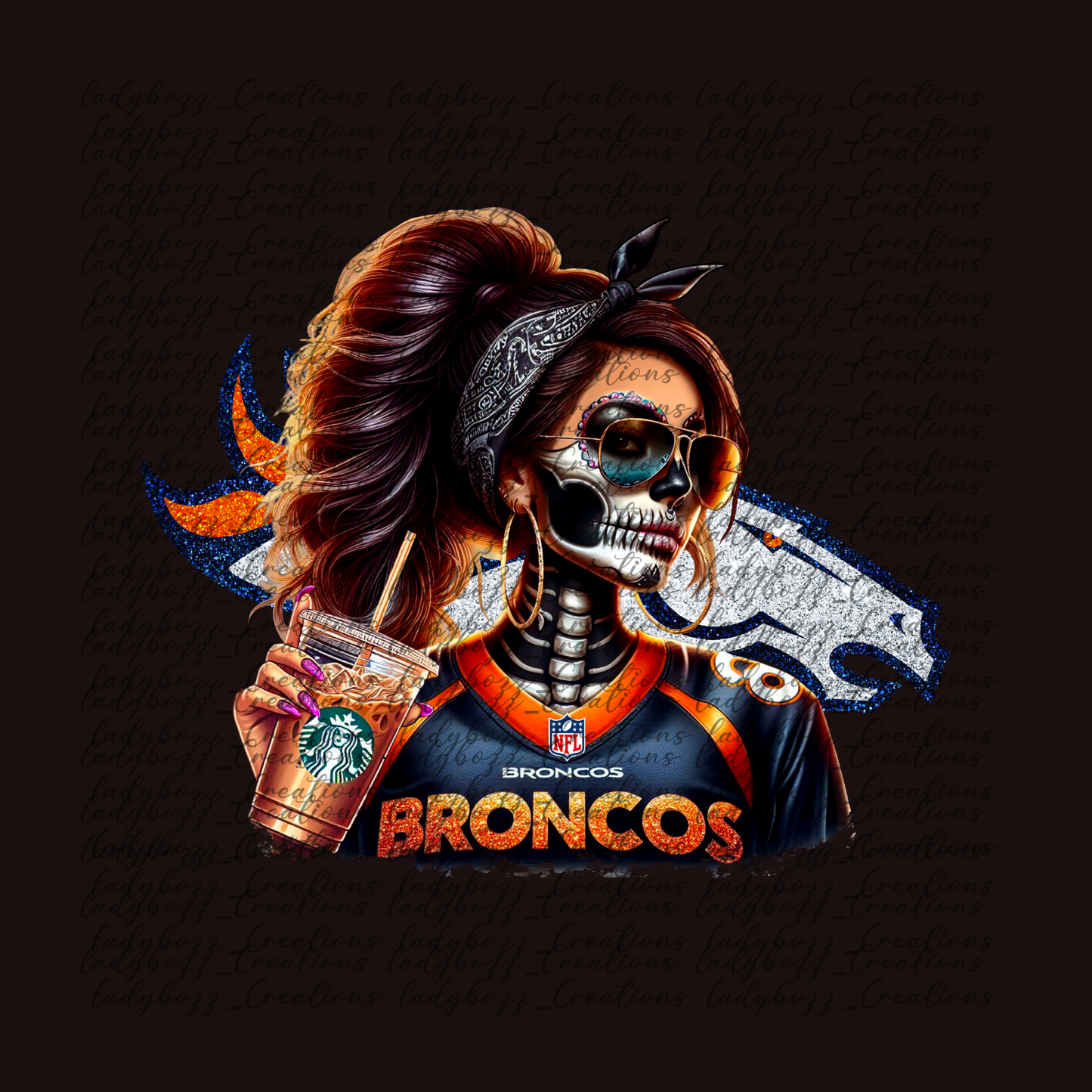 Skelly girl Football /Every Team Available/PRINT ONLY