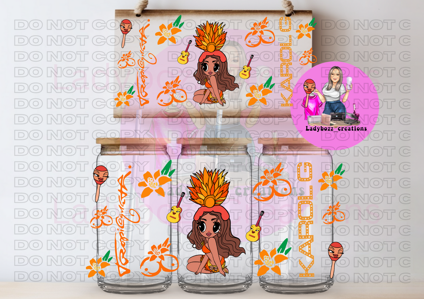 Karol G/Tropicoqueta/2 Wraps Only or Libbey Cup