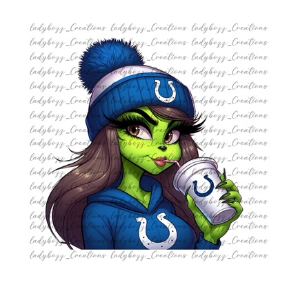 Green girl Football /Every Team Available/PRINT ONLY
