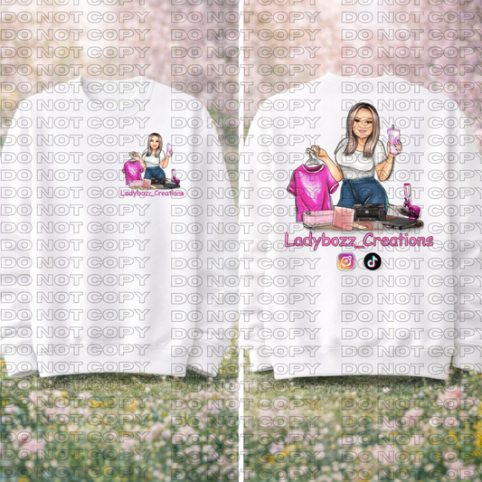 Custom Business White Sweatshirt with logo/Tshirt or print only