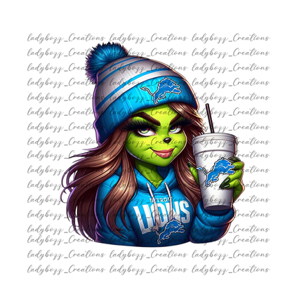 Green girl Football /Every Team Available/PRINT ONLY