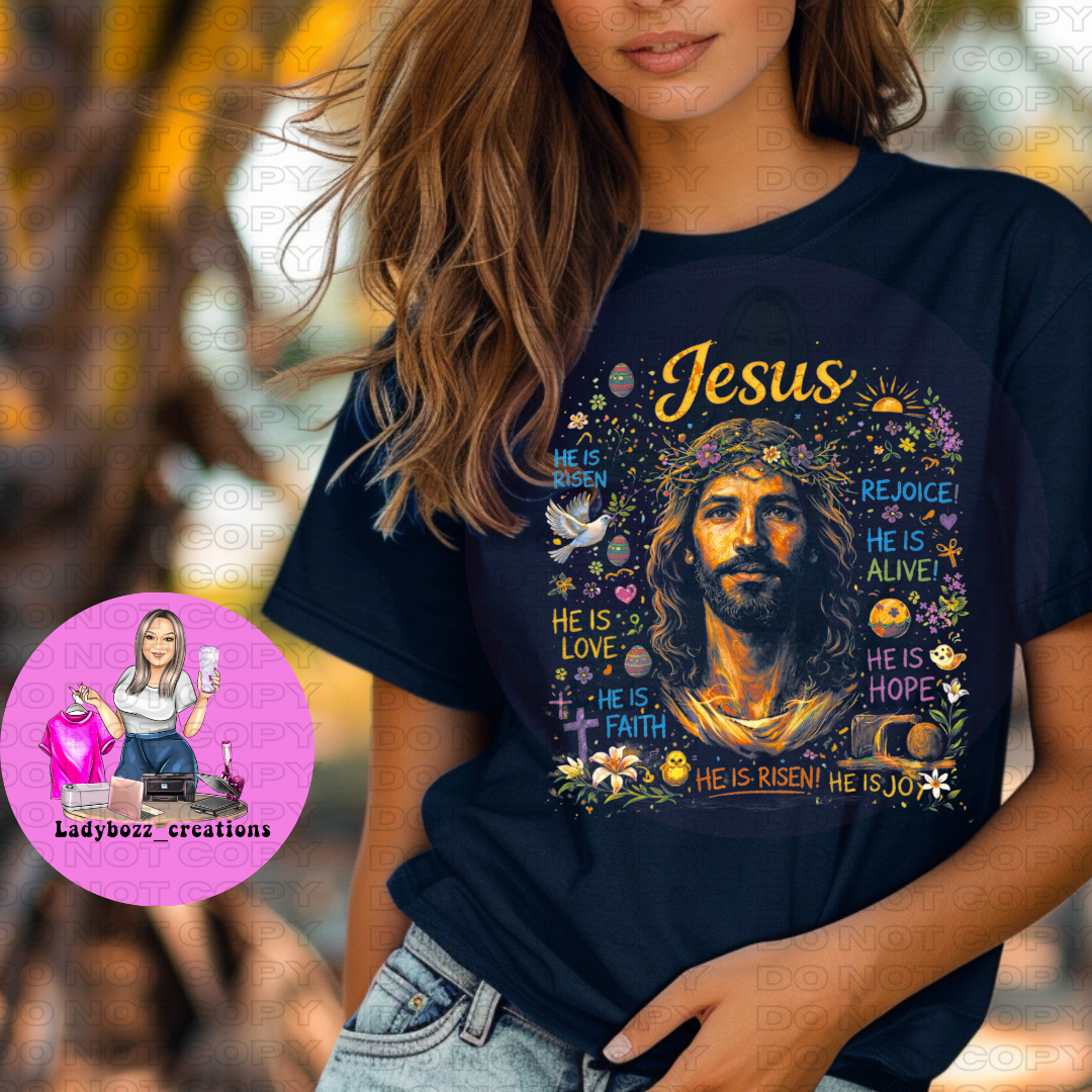 Jesus Face/Easter/Tshirt or print only D34