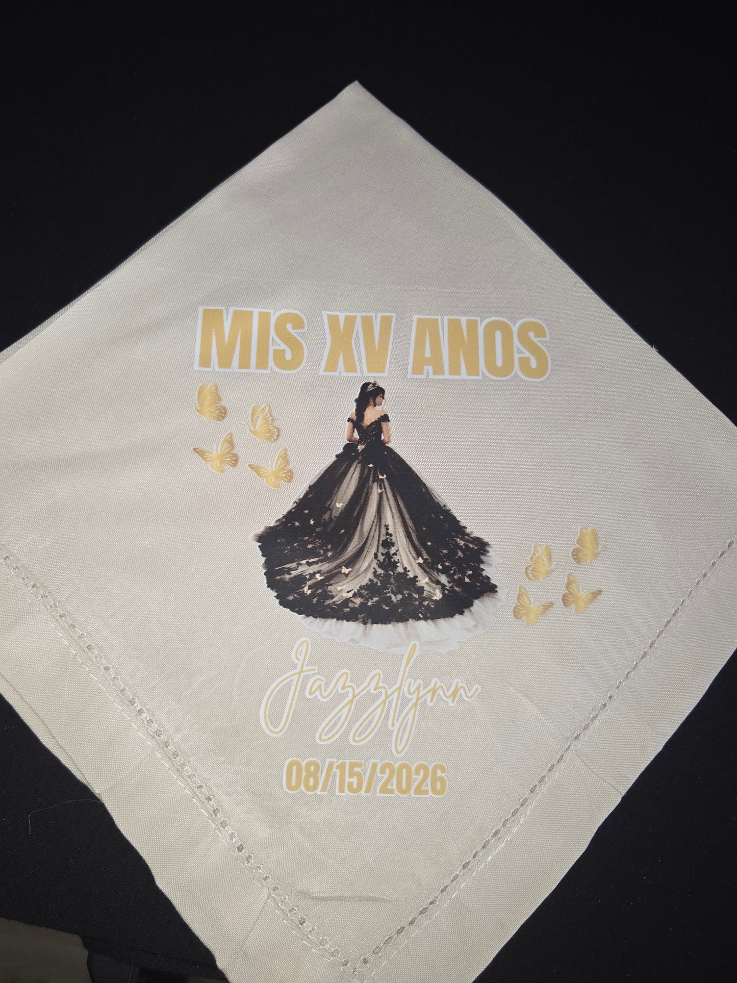 20in x 20in Personalized Cloth Napkins/Custom/Quinceañera/keepsakes/Recuerdos