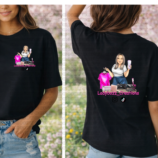 Custom Business Black Shirts with logo/Tshirt or print only