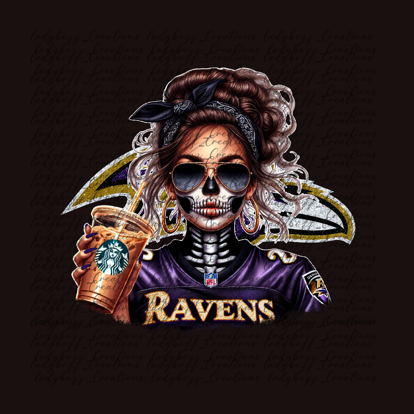 Skelly girl Football /Every Team Available/PRINT ONLY