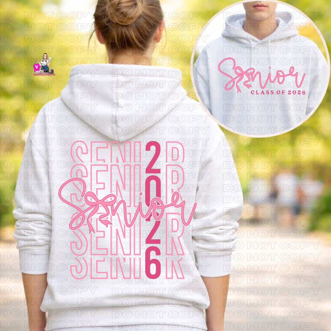 Seniors 2026 Pink Coquette/Hoodies/School
