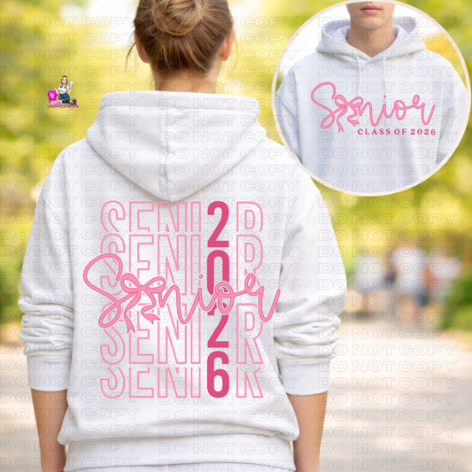 Seniors 2026 Pink Coquette/Hoodies/School