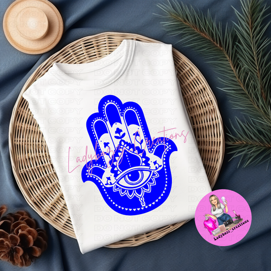 Evil Eye Blue Hand/Tshirt or print only