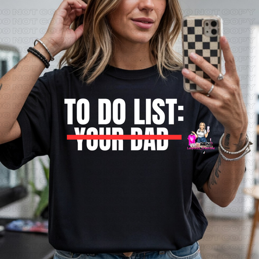 To Do List/Tshirt or print only/Humor/Funny