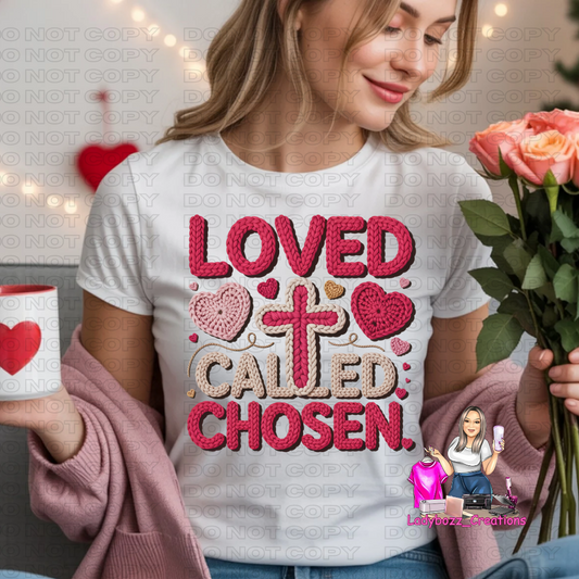 Jesus/Love/Valentines/Faux Embroidery Tshirt/Several Options