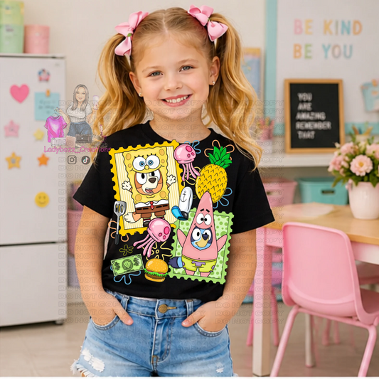 Yellow Sponge/Tshirt or print only/kids