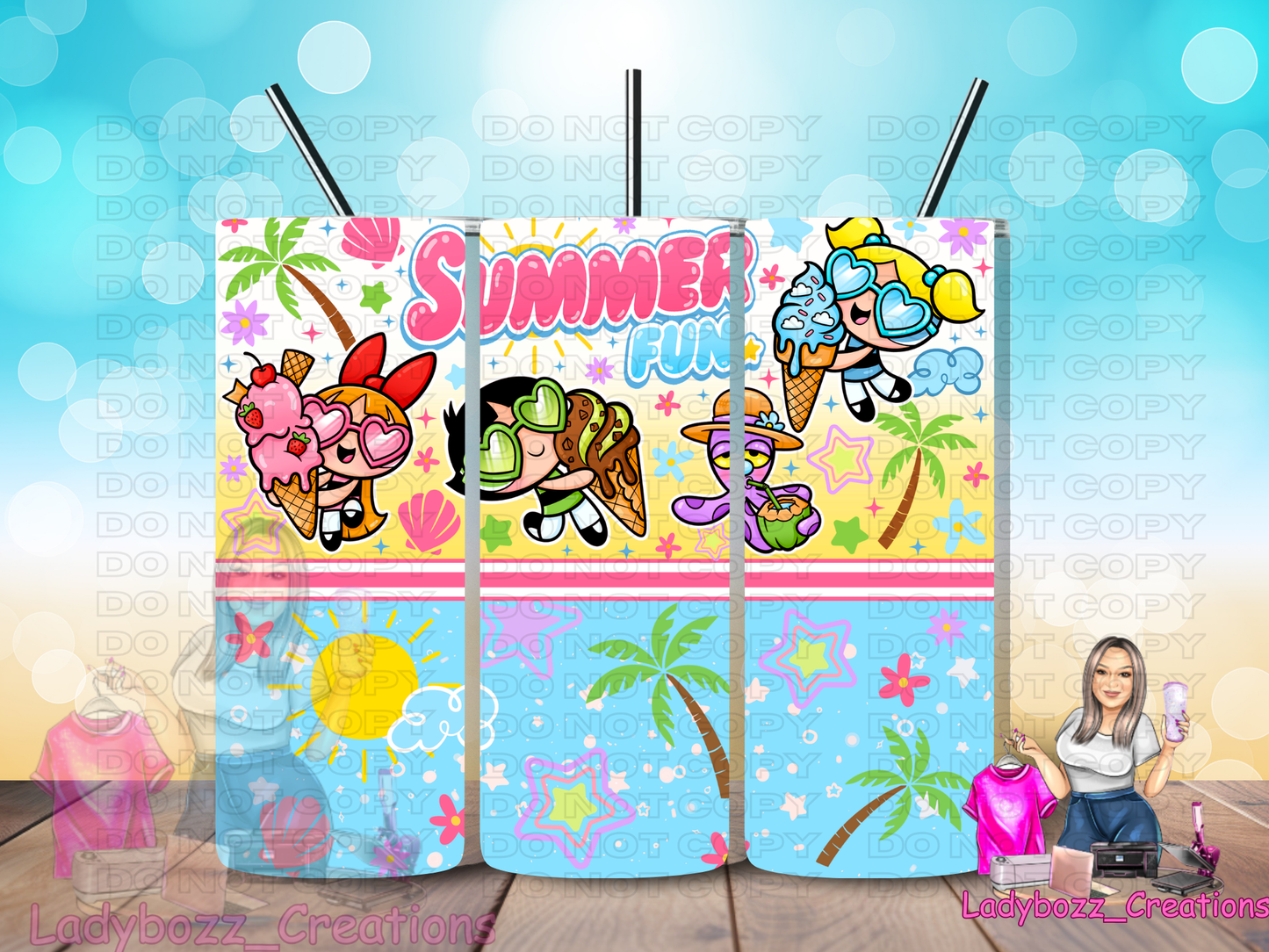Summer Girls/ Tumbler/ or sublimation print