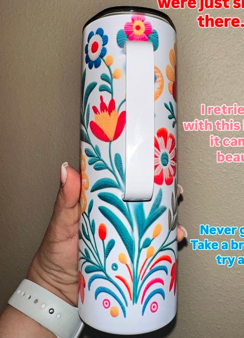 Talavera Custom Name/ Tumbler with handle/ or sublimation print