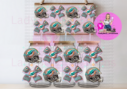 Football Team Faux Glitter Libbey WRAP ONLY