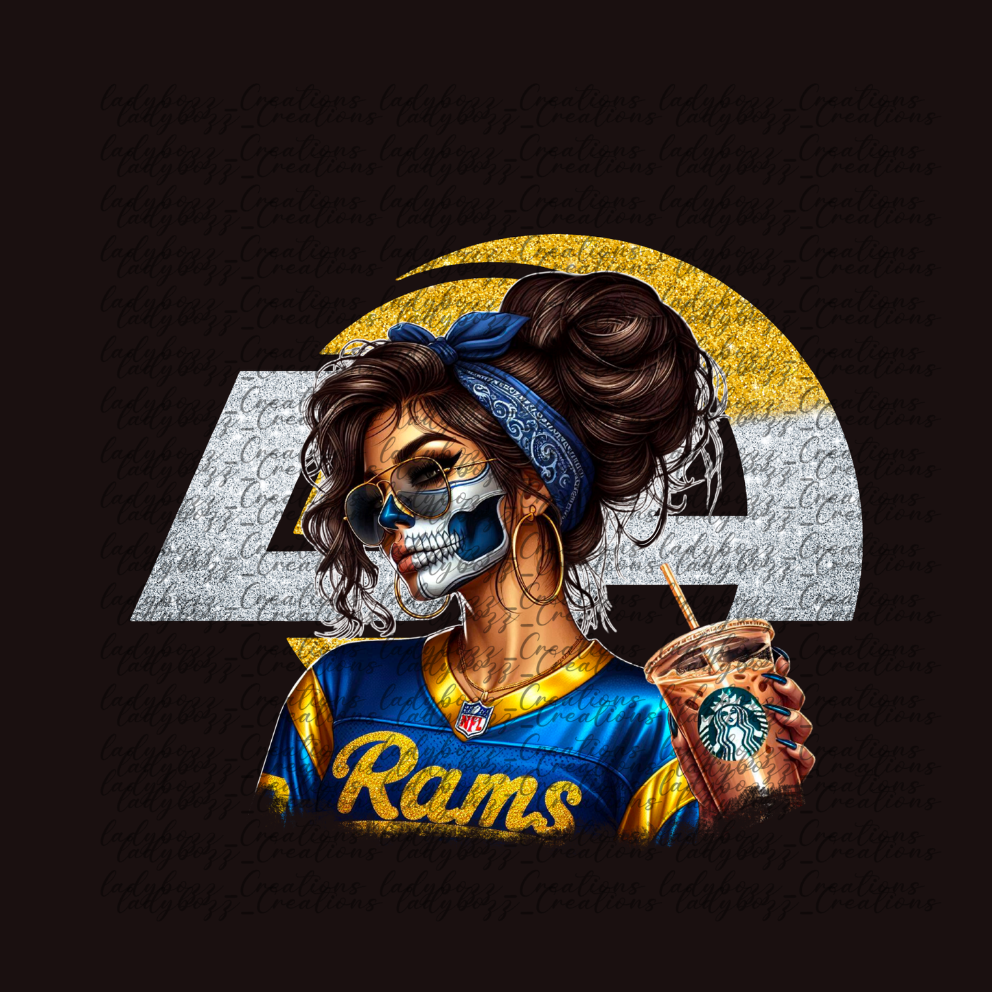 Skelly girl Football /Every Team Available/PRINT ONLY