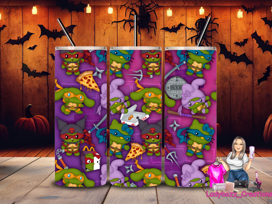 Ninja Turtle Hello Kitty Tumbler