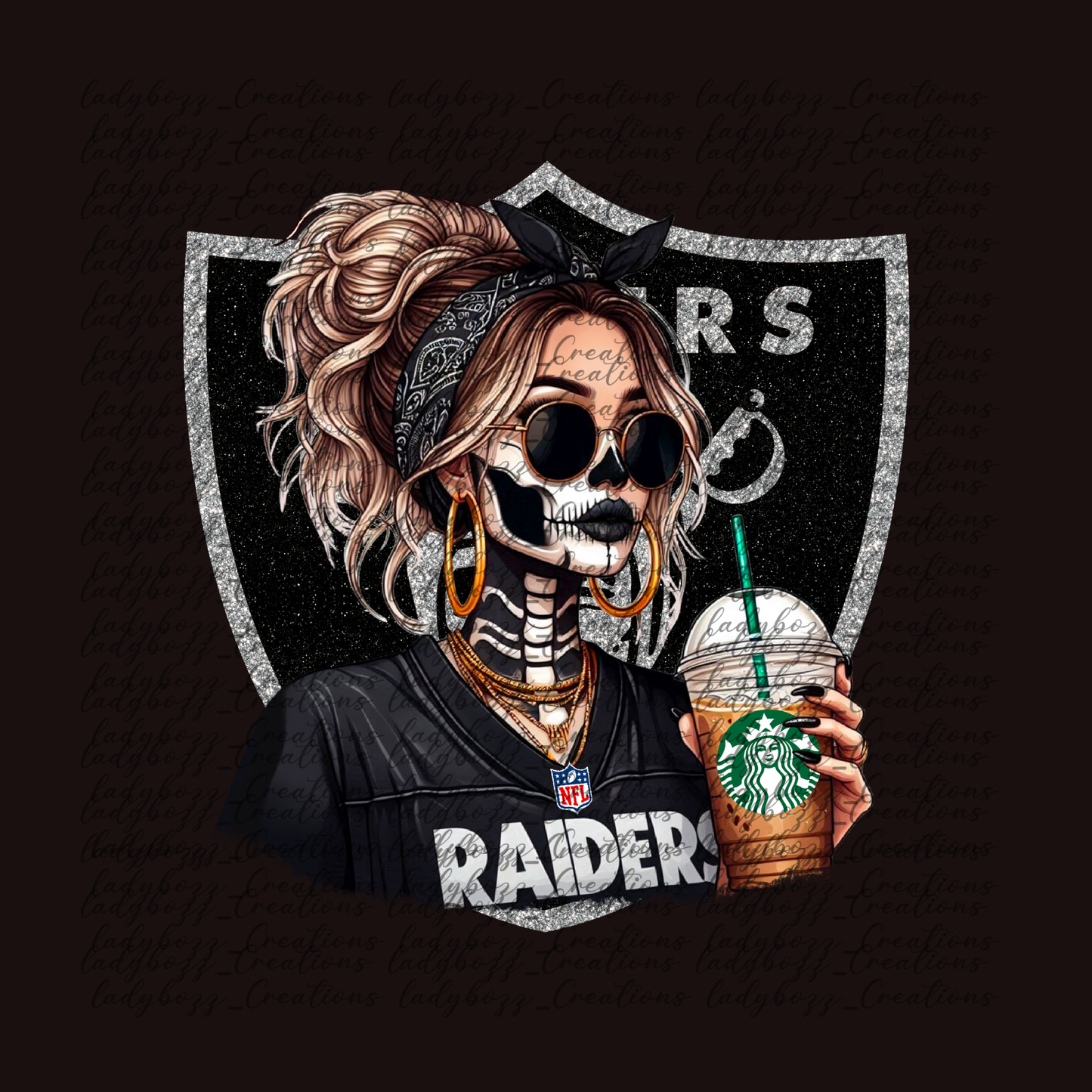 Skelly girl Football /Every Team Available/PRINT ONLY