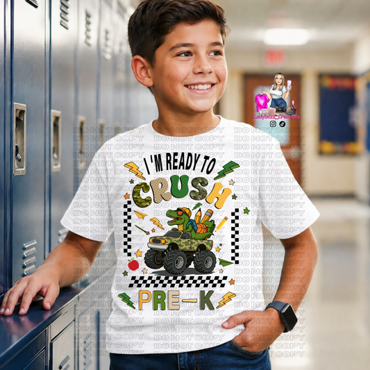 Back to School/Im Ready To Crush Pre K/School/kids/tshirts