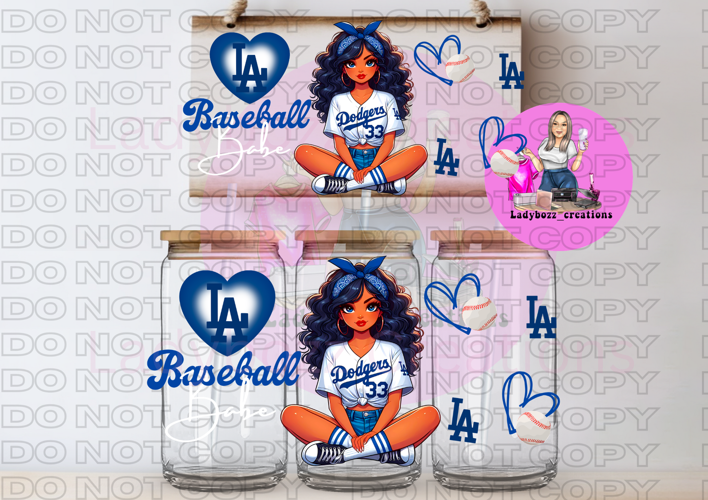LA Dodgers Girol/Baseball/Libbey Cup or wrap only