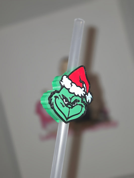 Christmas Green Guy/STRAW TOPPER ONLY