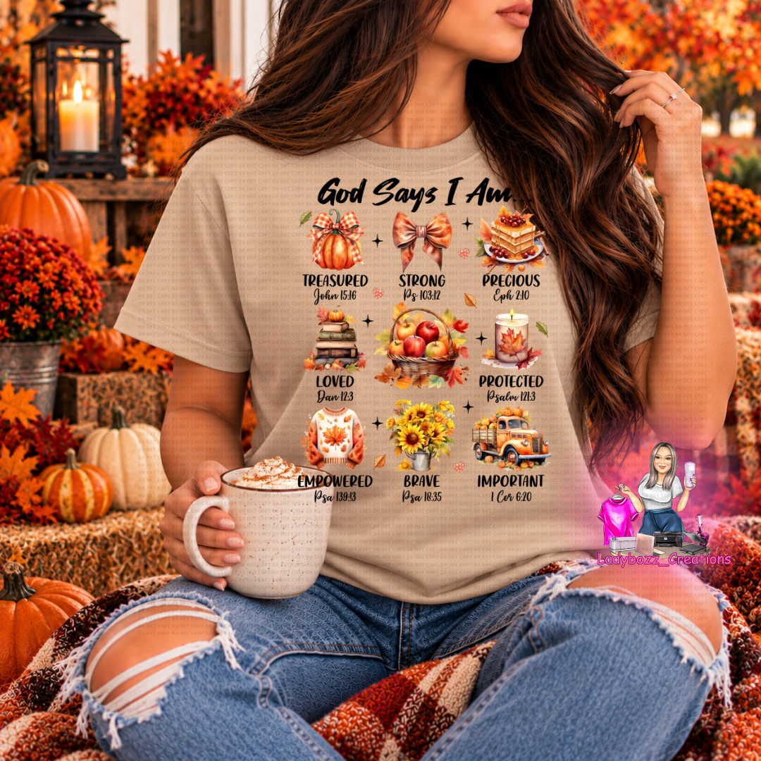 God Says I Am/Fall Tshirt