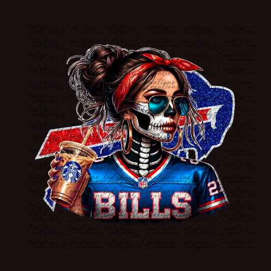 Skelly girl Football /Every Team Available/PRINT ONLY
