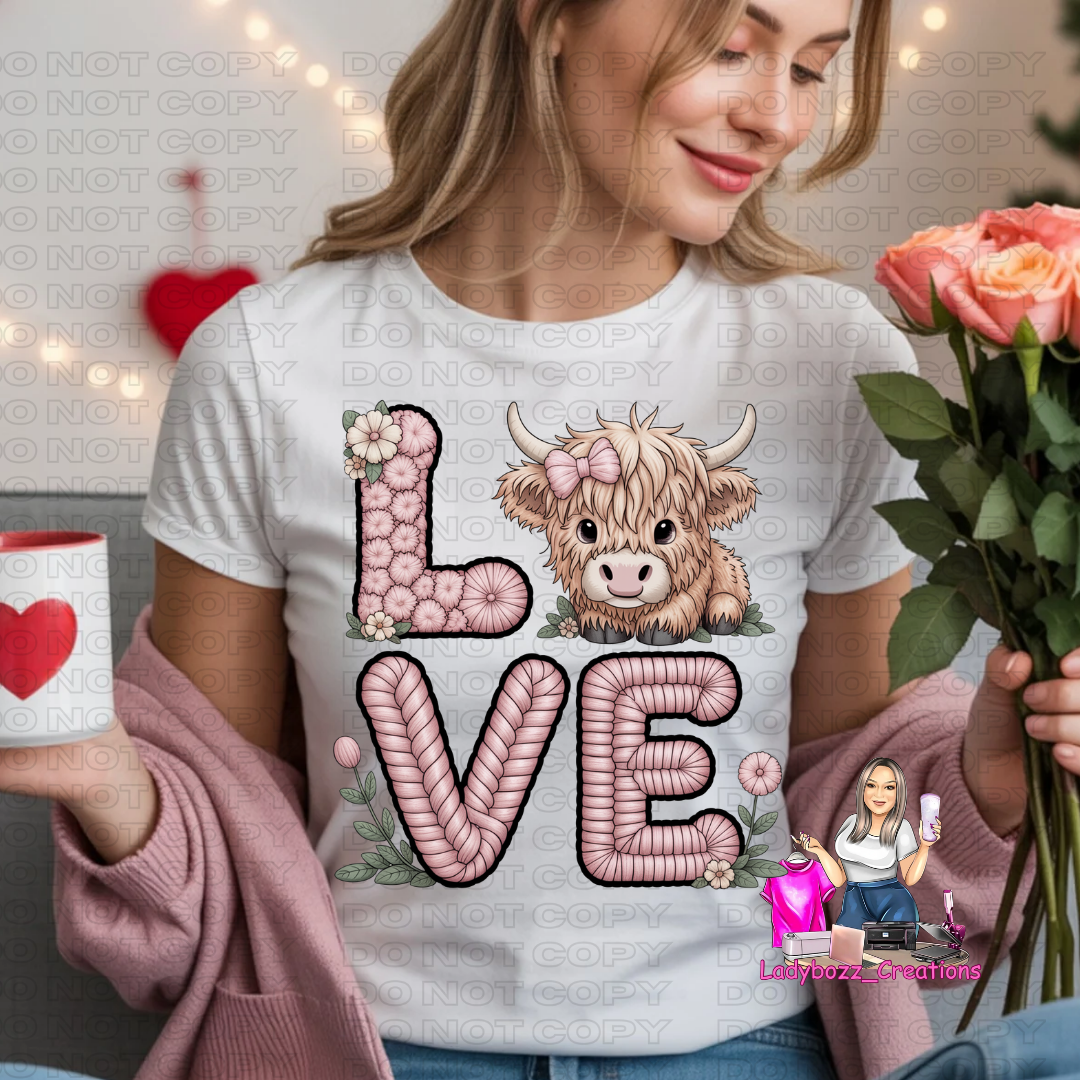 Love/Valentines/Faux Embroidery Tshirt/Several Options